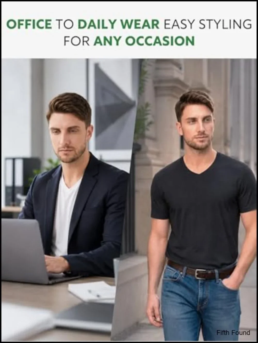 Bamboo Rayon V-Neck Undershirts 3 Pack Moisture-Wicking Stay-Tucked T-Shirts